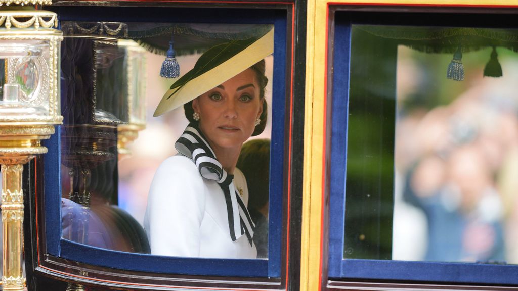 Kate Middleton en su reaparición pública en el Trooping the Colour en Londres