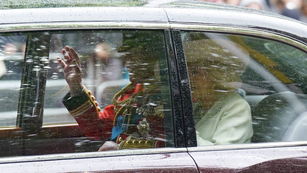 La reina Camila llegando al Trooping the Colour en Londres