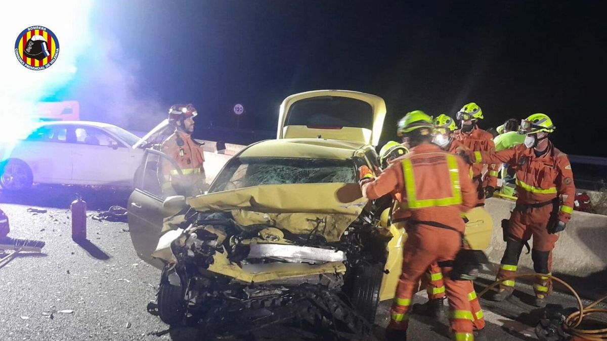 Coche accidentado en un siniestro en Beneixida