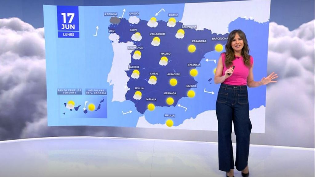 El tiempo que se prevé para la jornada del lunes: las temperaturas continúan aumentando y llega un frente atlántico a Galicia