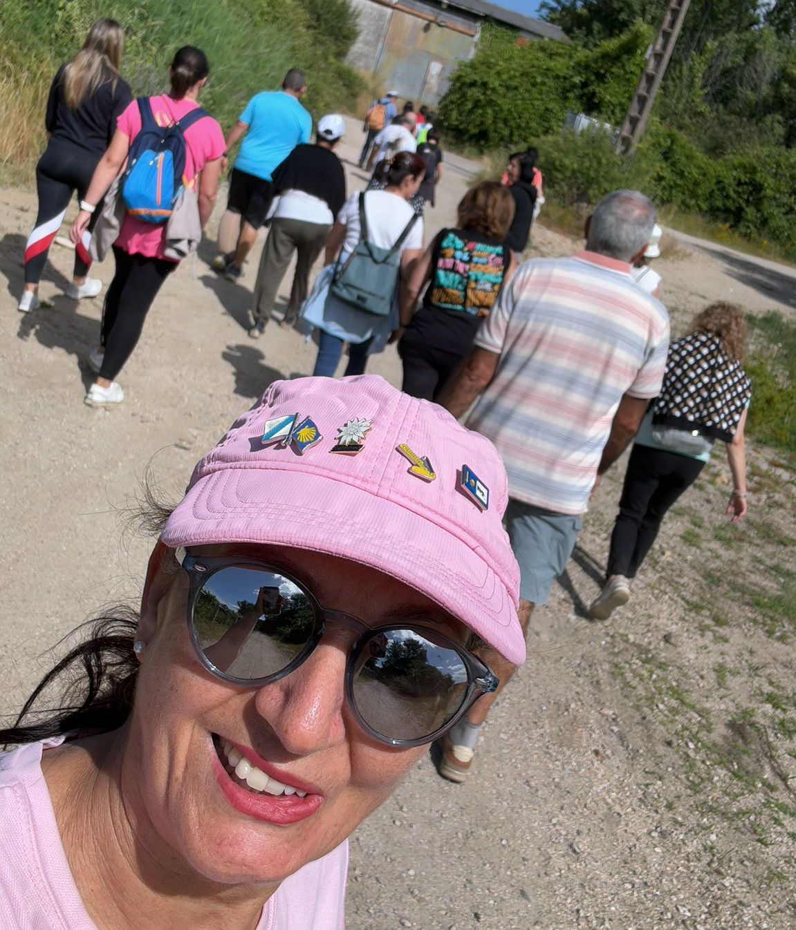 Familiares y amigos de Rosa Mari quisieron hacer el último tramo con ella desde Tui