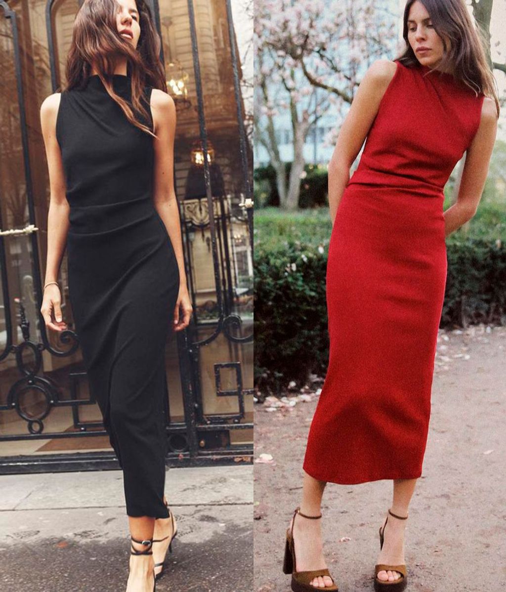 Vestidos negro y rojo