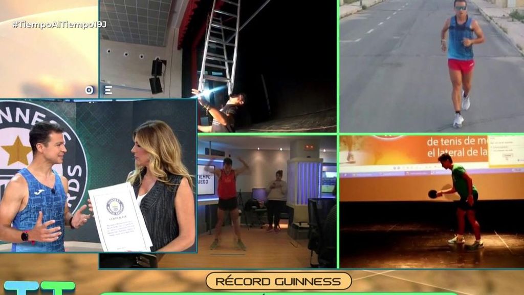 El hombre con más récords Guinness de España, en el plató de ‘Tiempo al tiempo’: “Esto implica su esfuerzo"