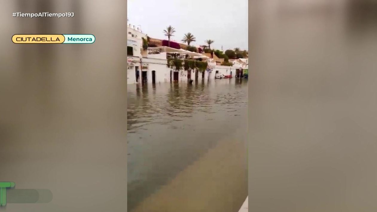 Efectos de la 'rissaga' en Ciutadella, en Menorca