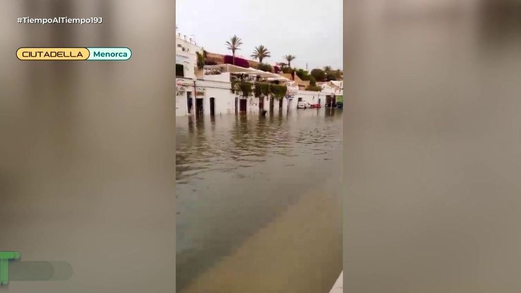 Efectos de la 'rissaga' en Ciutadella, en Menorca