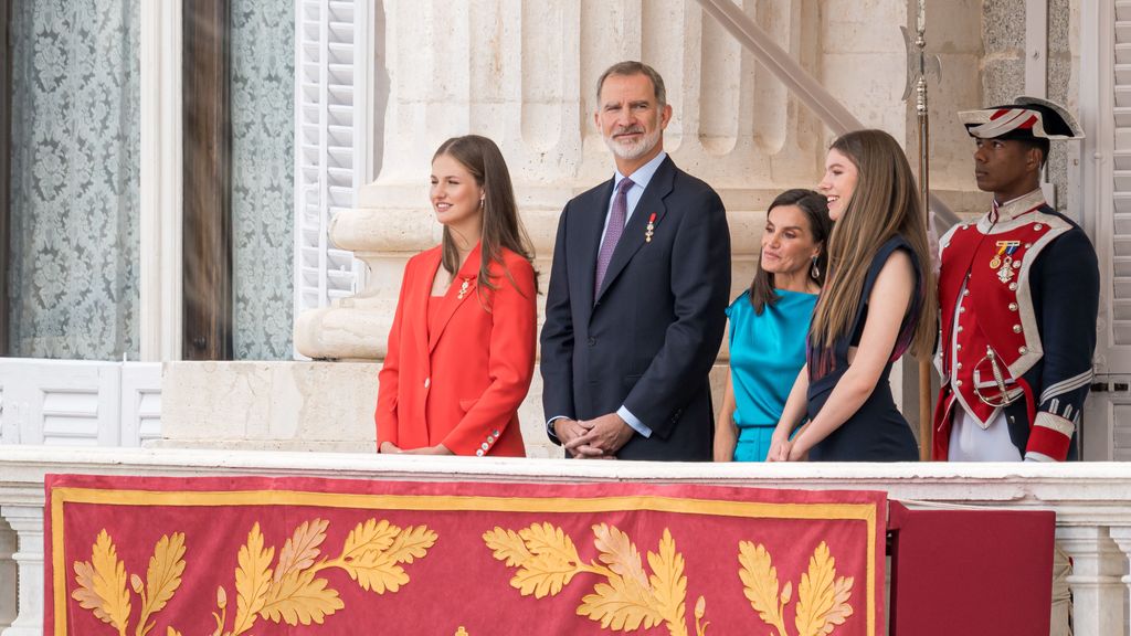La Familia Real en el balcón este 19 de junio.
