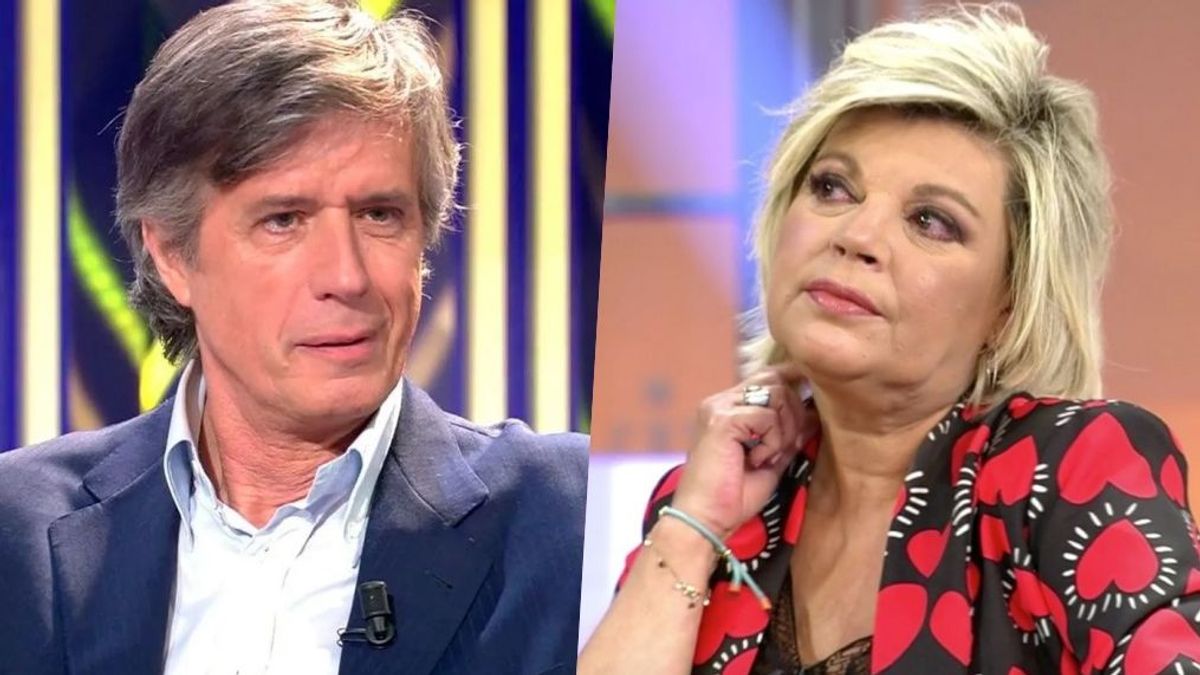 Carlo Costanzia y Terelu Campos en dos programas de Mediaset