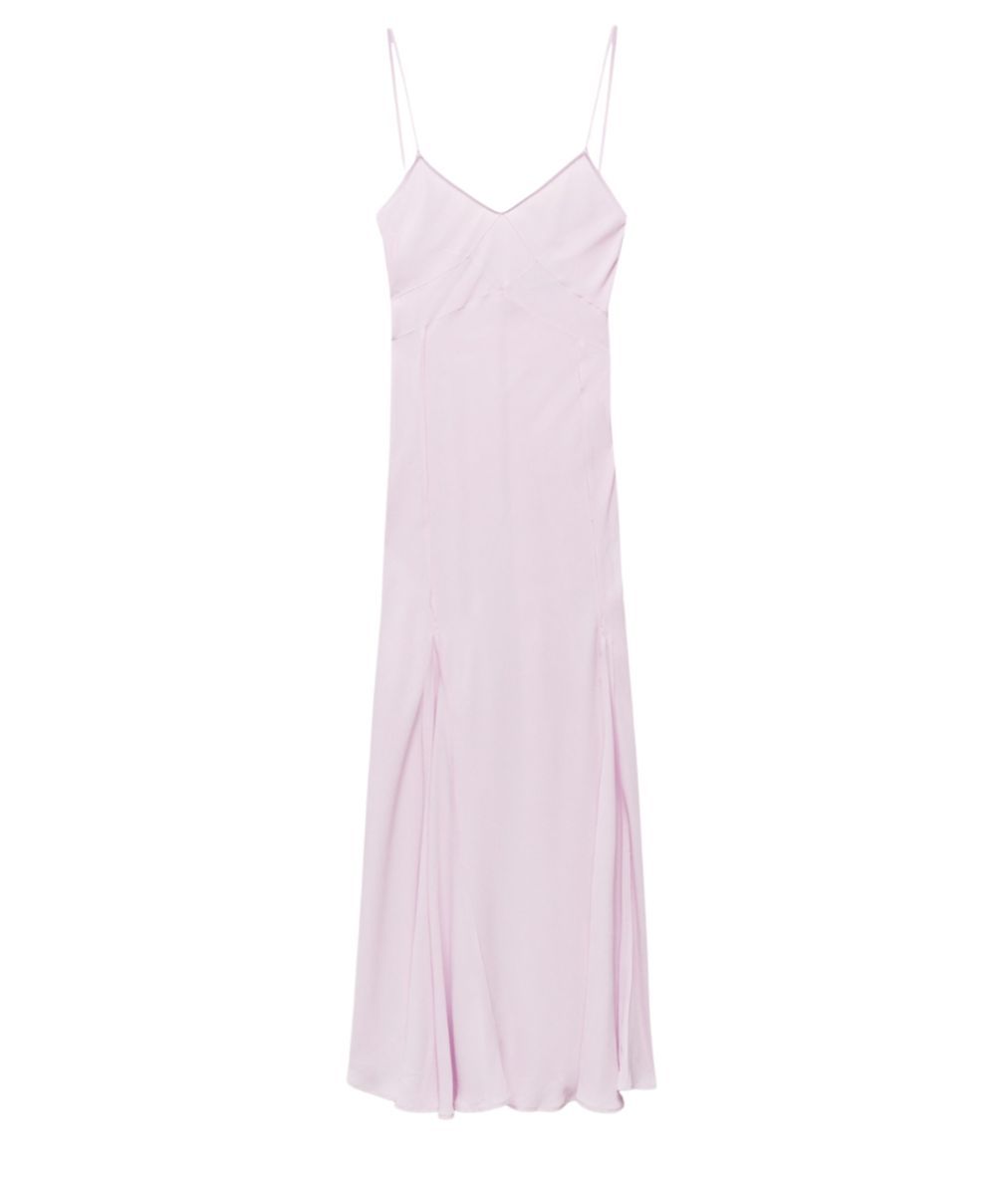 Vestido rosa empolvado