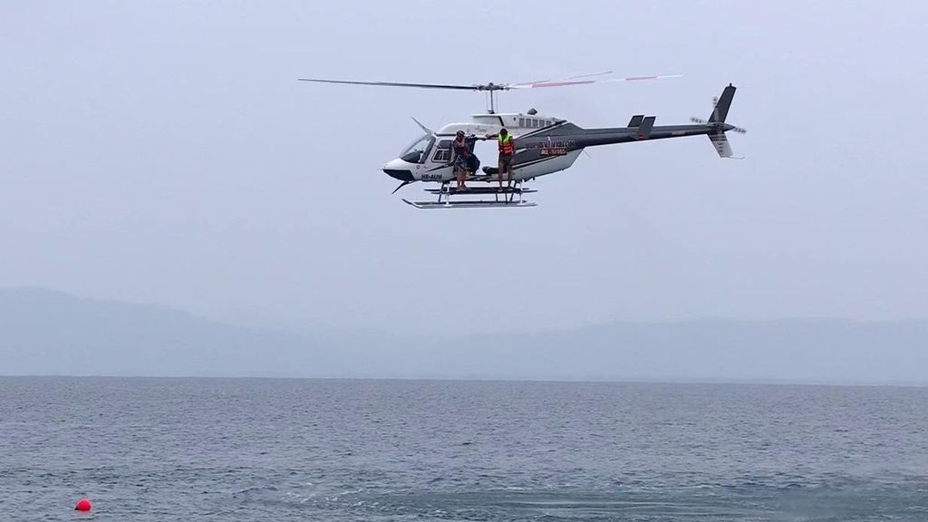 El altísimo salto del helicóptero de Logan Sampedro en 'Supervivientes All Stars'