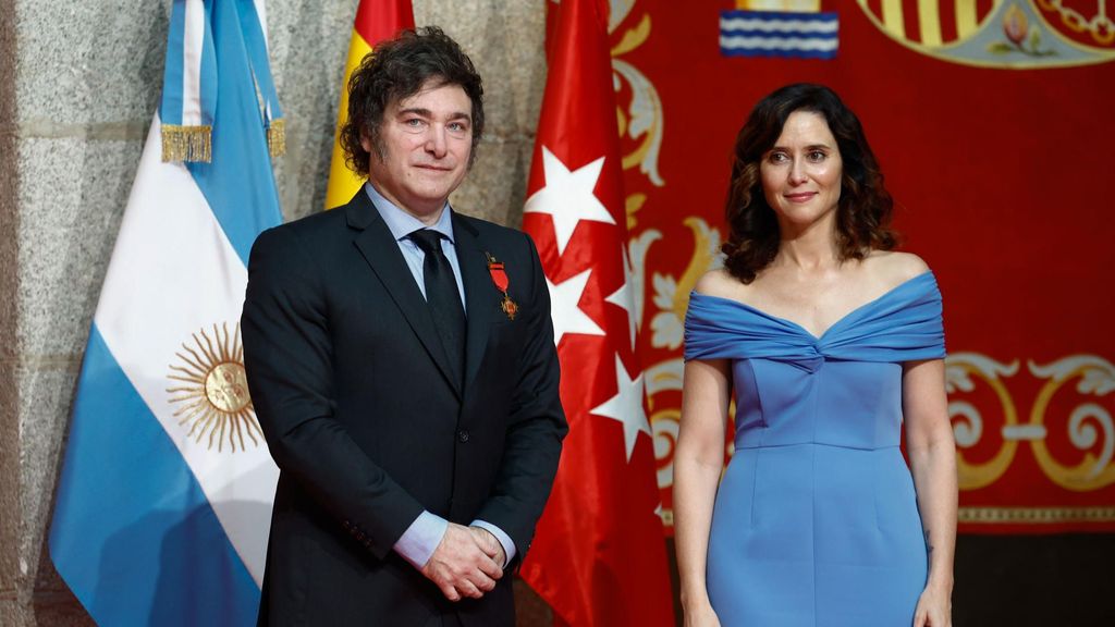 Milei no olvida a Pedro Sánchez en la entrega de la Medalla Internacional de Madrid