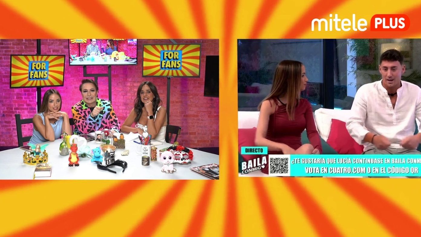 Lucía reacciona a las primeras imágenes con Álvaro en Baila Conmigo- For Fans