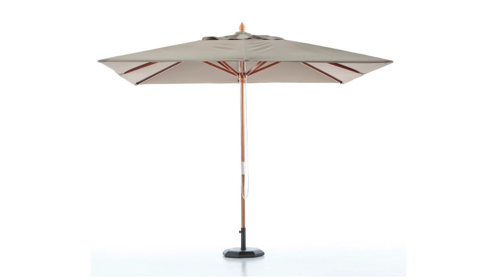 Parasol para la terraza de madera