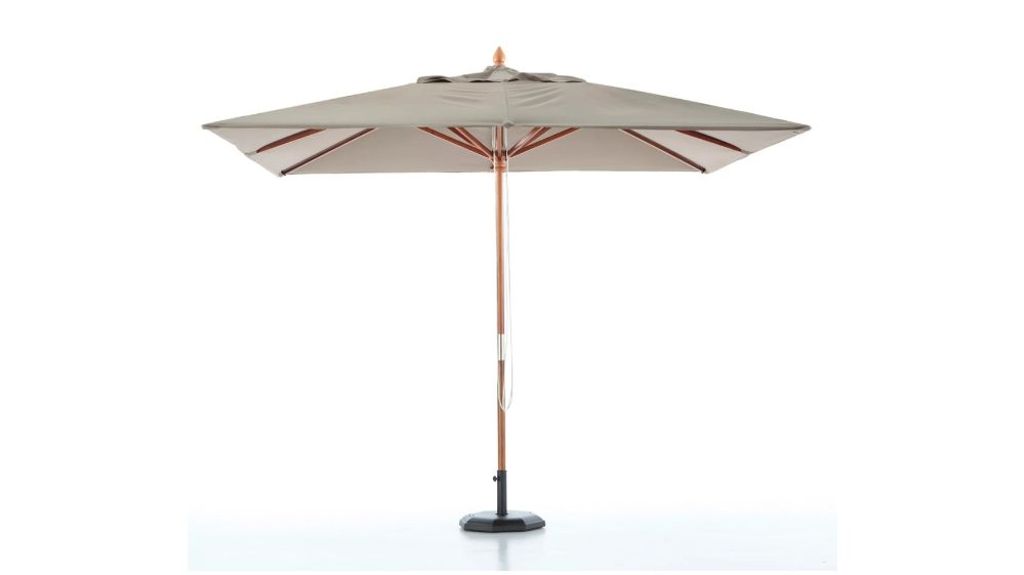 Parasol para la terraza de madera