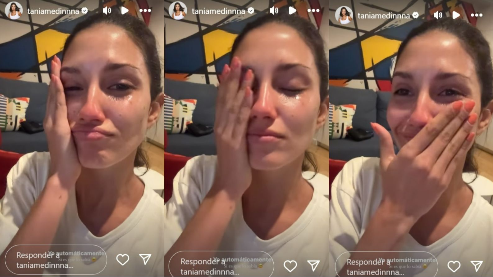 Tania Medina llora con la dedicatoria de Alejandro Nieto