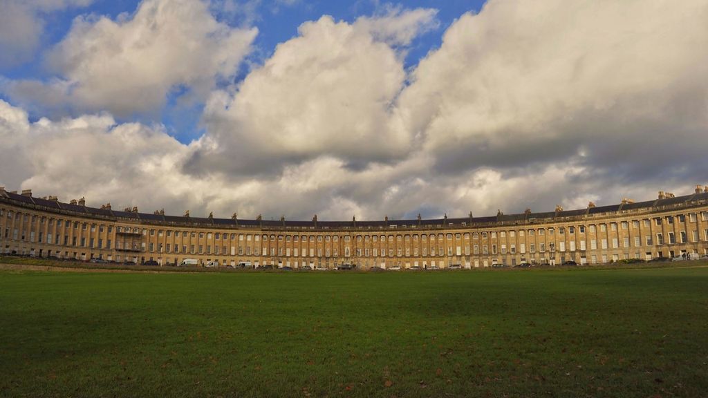 The Royal Crescent en Bath, una de las localizaciones de "Los Bridgerton"