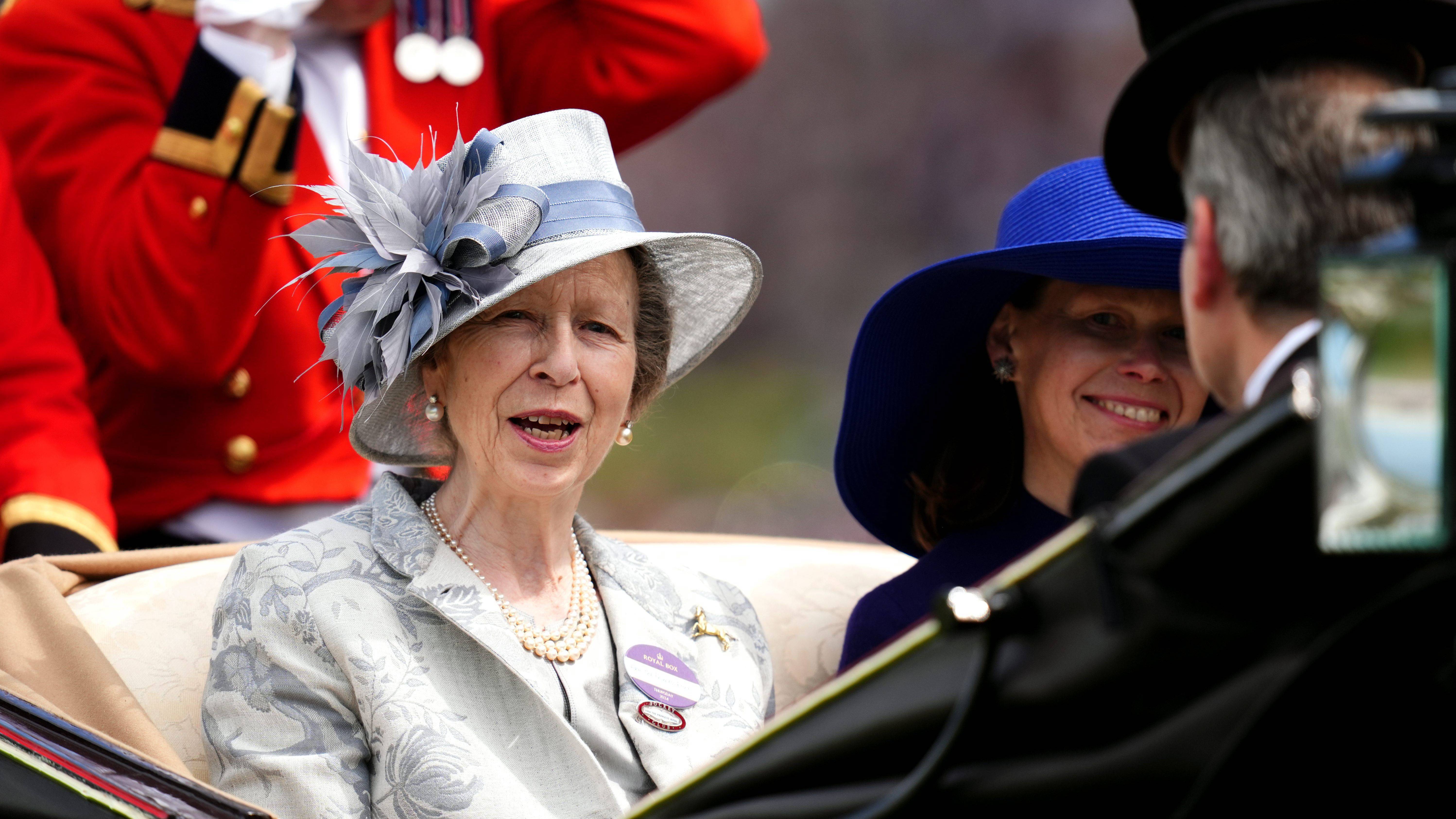 La princesa Ana, en su última aparición pública, en Ascot, la semana pasada