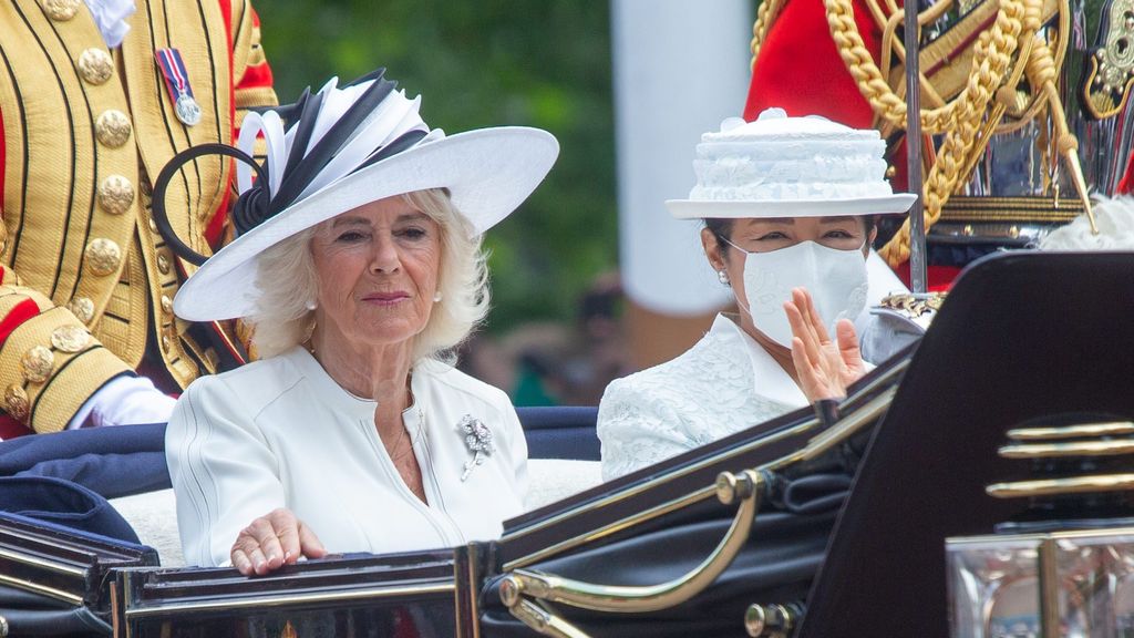 La reina Camila y la emperatriz Masako este martes 25 de junio.