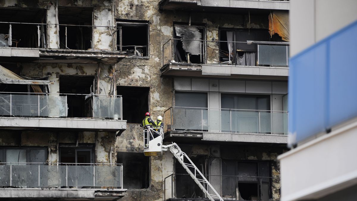 Una imagen del incendio de Campanar