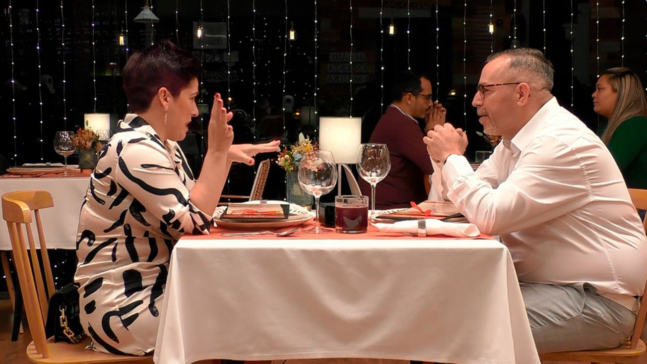 Rosa y José Antonio en 'First Dates'