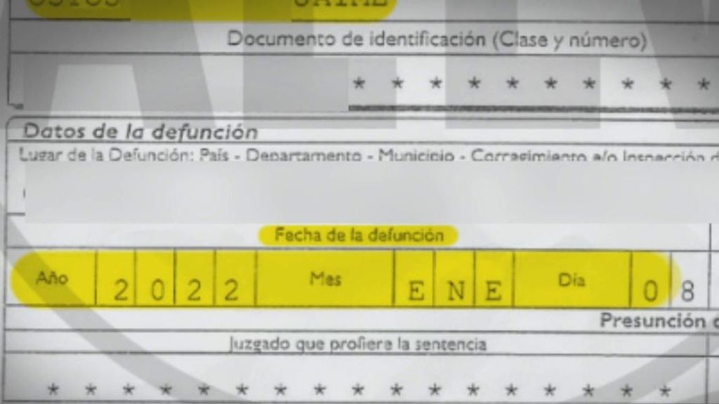 Jaime aparece registrado como difunto el mismo día que fallece