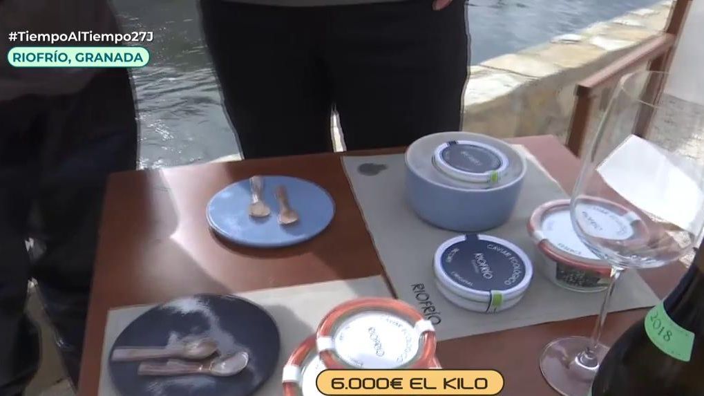 La reportera de 'Tiempo al tiempo' ha probado el caviar