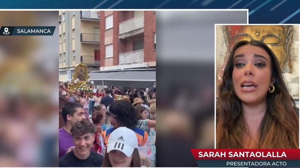 El 'encontronazo' entre una carrera de tacones y una procesión en Salamanca