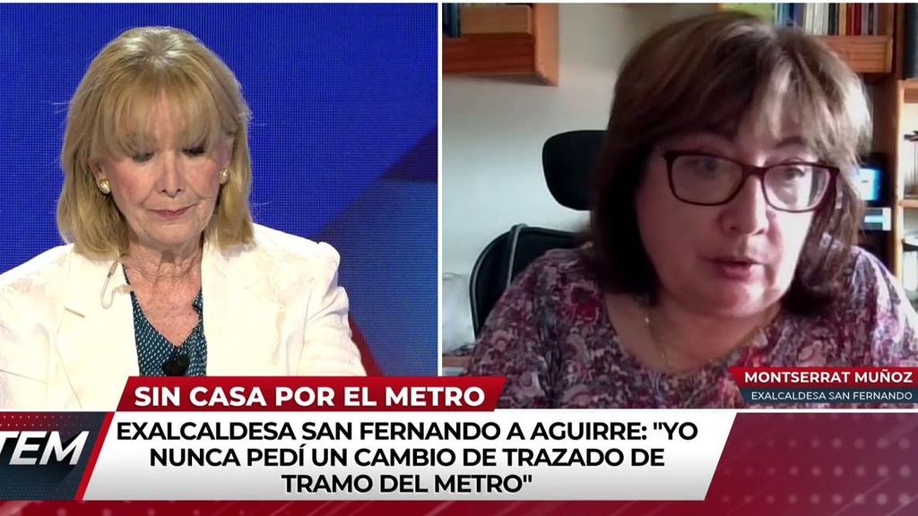 Montserrat Muñoz, exalcaldesa de San Fernando, entra en directo enfadada con Aguirre