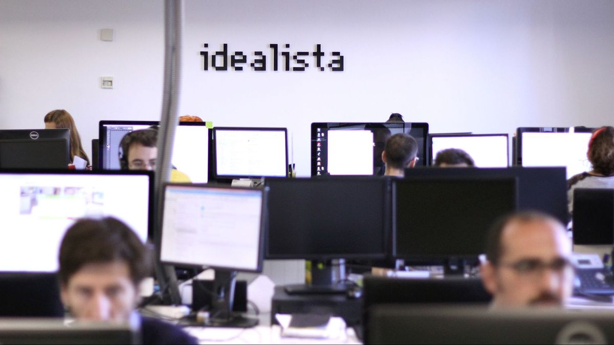 Trabajadores de Idealista en sus instalaciones de Madrid