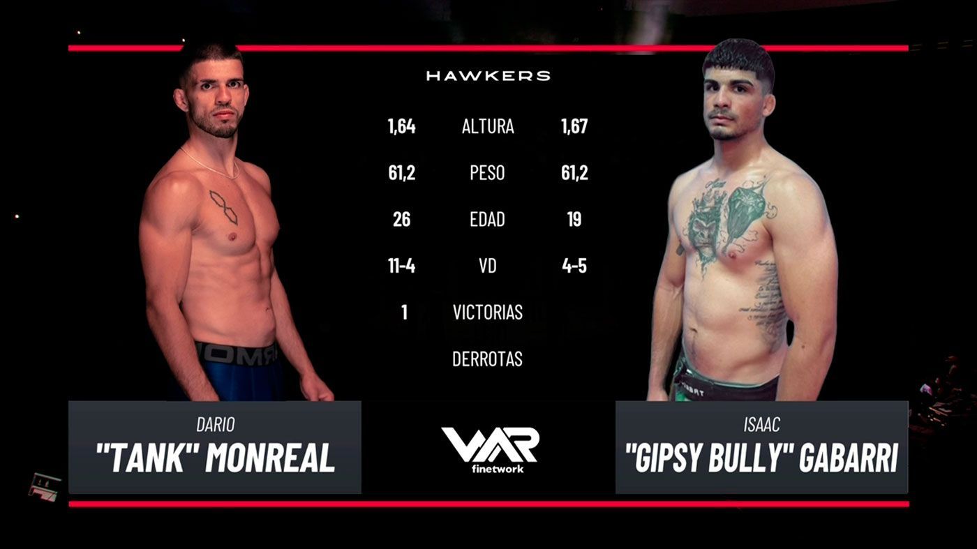 Ver online completo combate Dario Monreal vs Isaac Gabari - WAR MMA