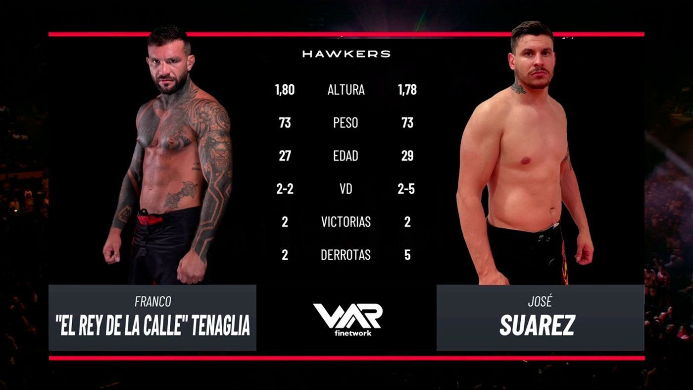 Ver online completo combate Franco Tenaglia vs José Suarez - WAR MMA
