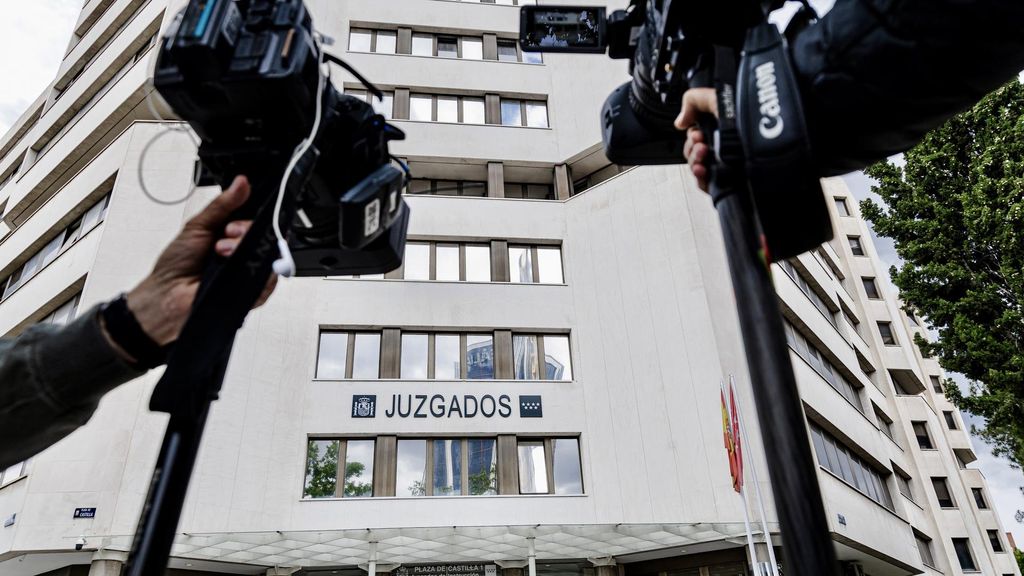 Fachada de los juzgados de Plaza de Castilla, en Madrid (España).