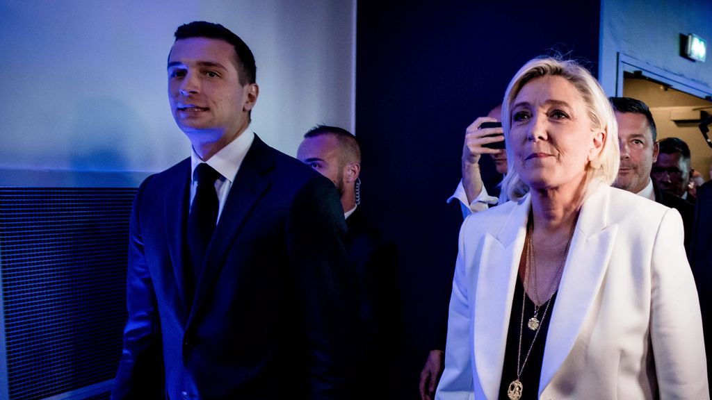 Jordan Bardella y Marine Le Pen en una imagen de archivo.