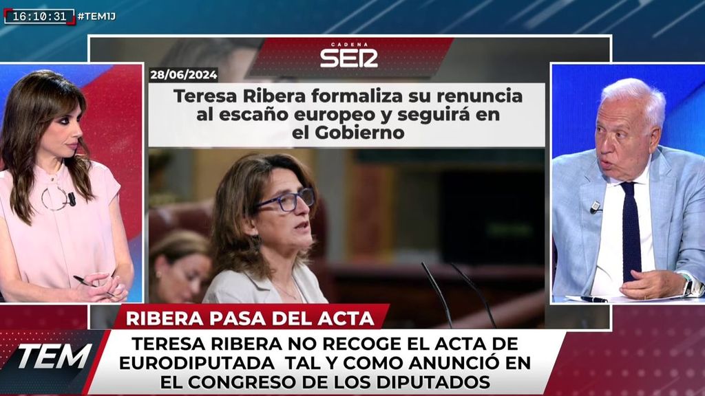 Margallo hablando sobre el futuro de Teresa Ribera
