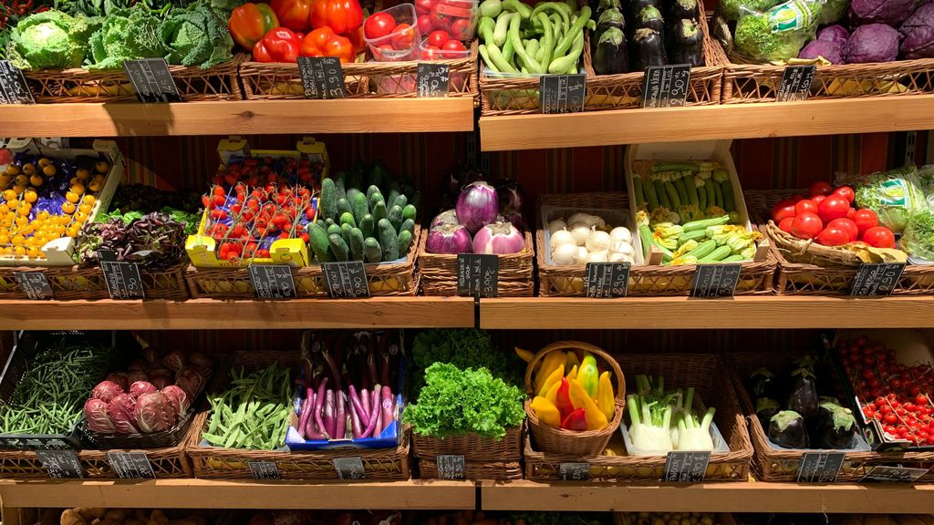 Vegetales, en el supermercado