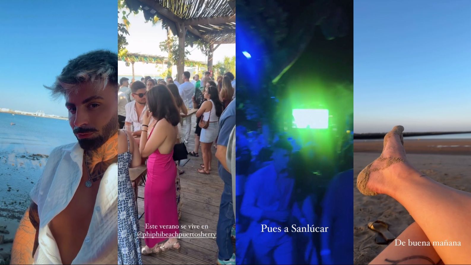 Isaac amanece en la playa tras pasar la noche de fiesta