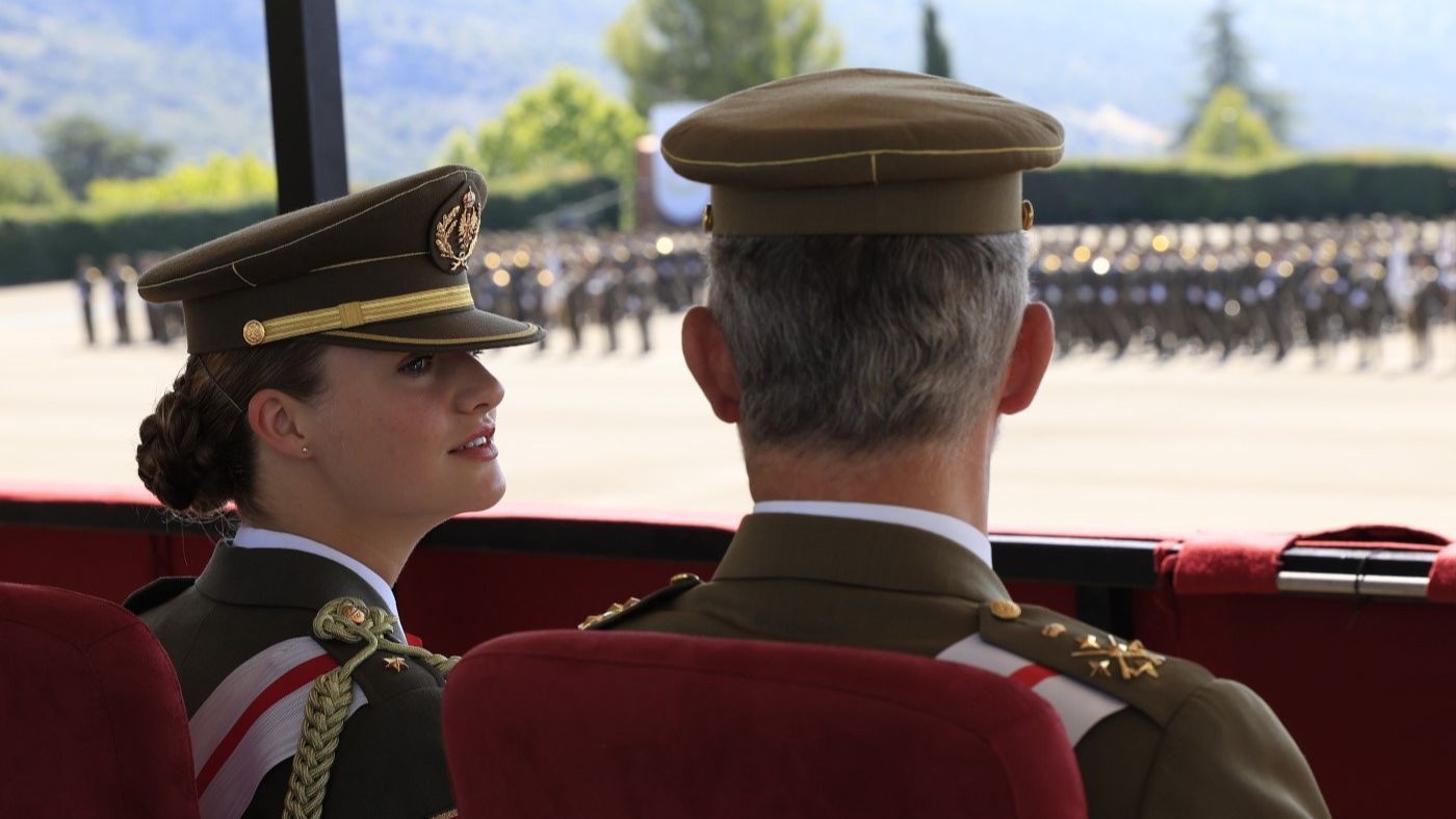 La princesa Leonor y el rey Felipe VI este 5 de julio.