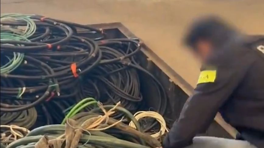 Cables de cobre robados en Barcelona