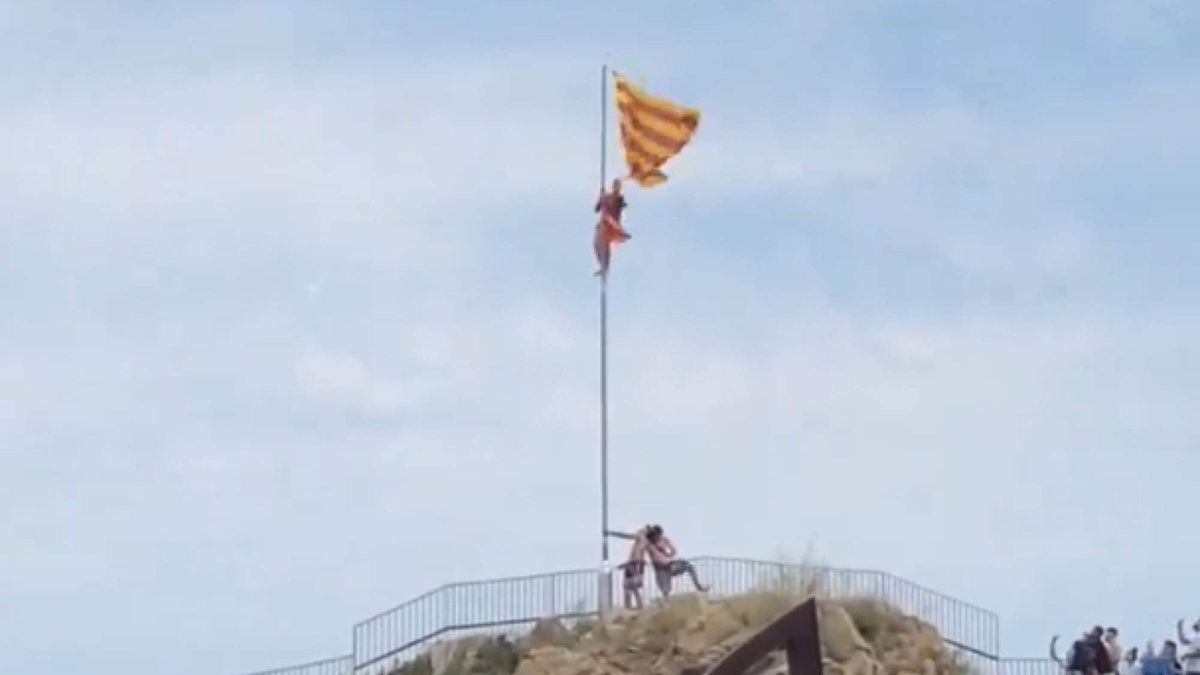 Bandera Senyera Blanes