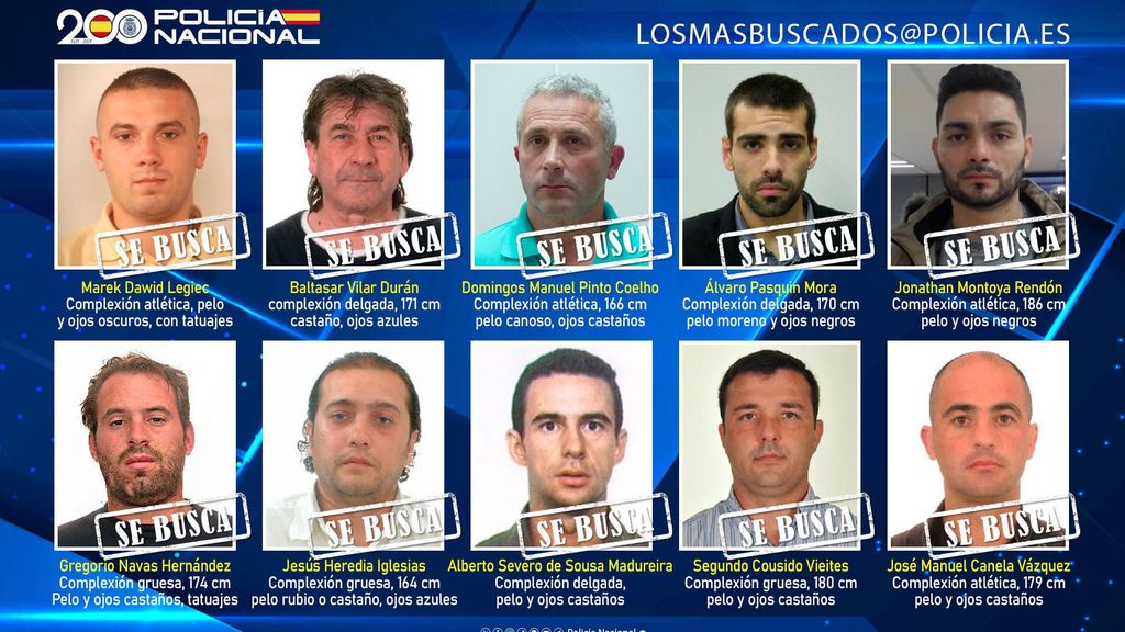 Los más buscados: la Policía trata de localizar a estos 10 fugitivos en España