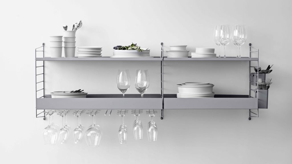 estanteria metalica string system kitchen grey landscape