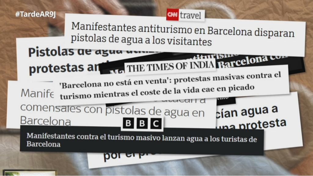 Los titulares de la prensa internaciona sobre lo ocurrido en Barcelona con la manifestación antituristas