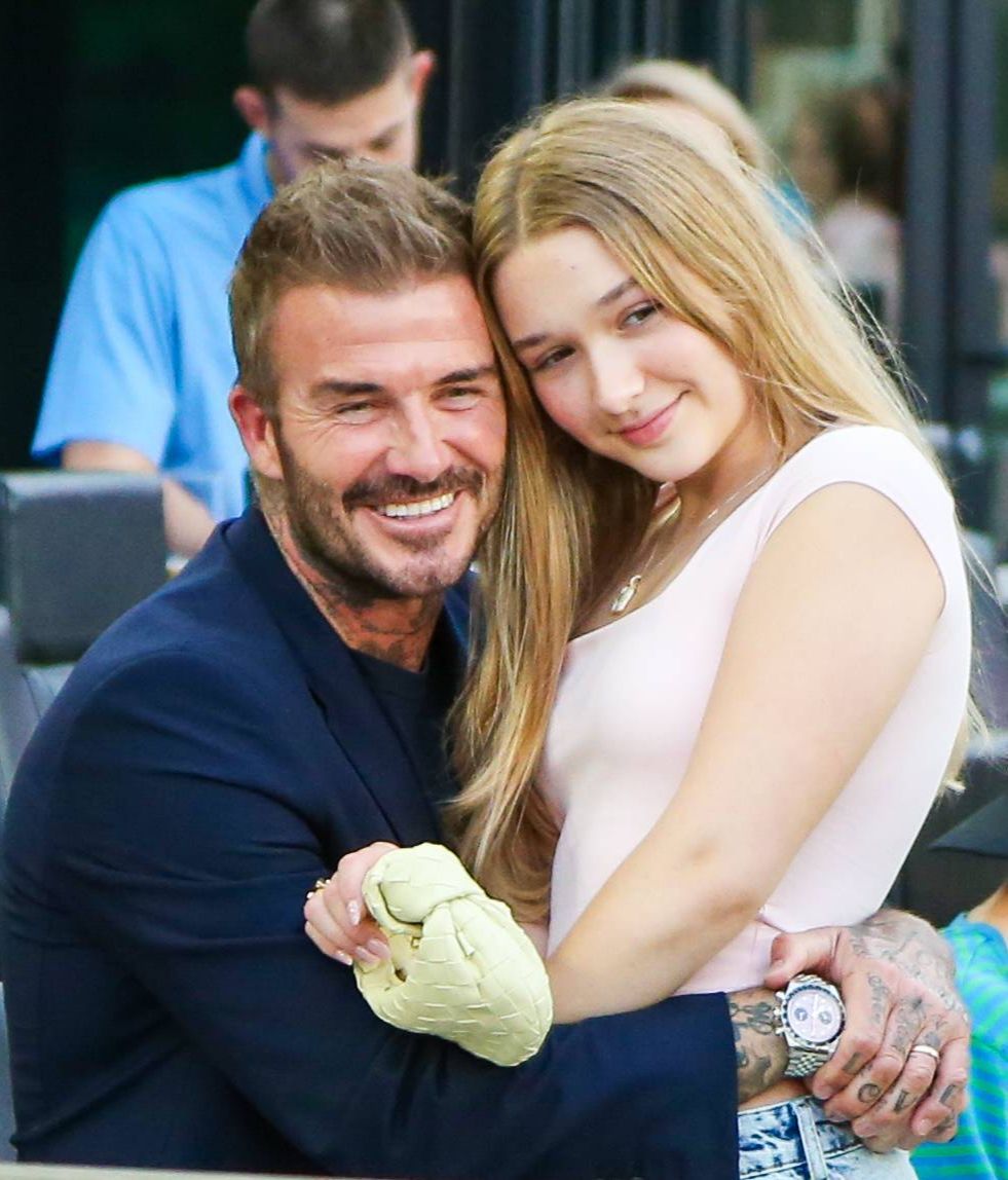 David y Harper Beckham en una imagen de archivo.