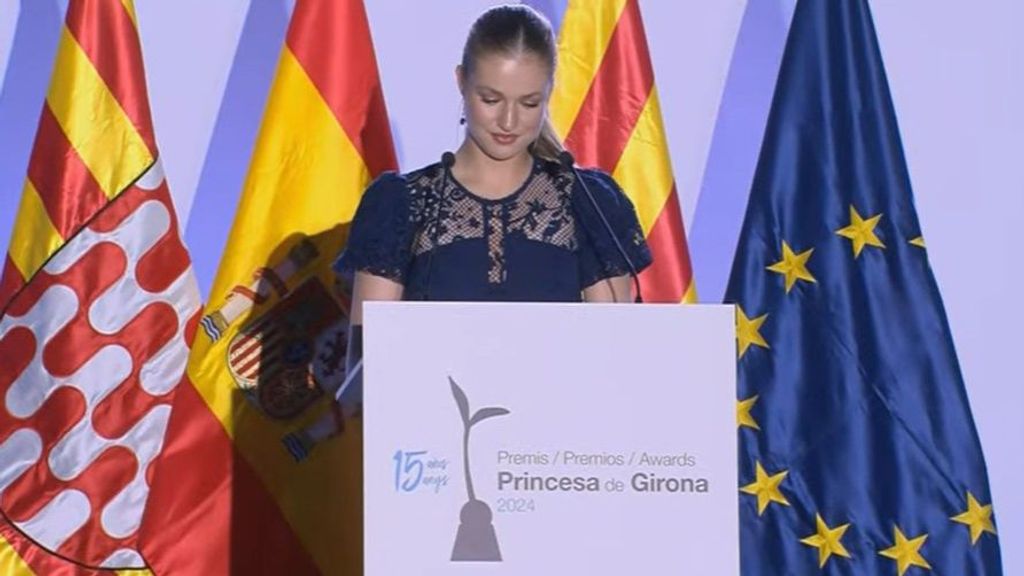 La princesa Leonor durante su discurso.