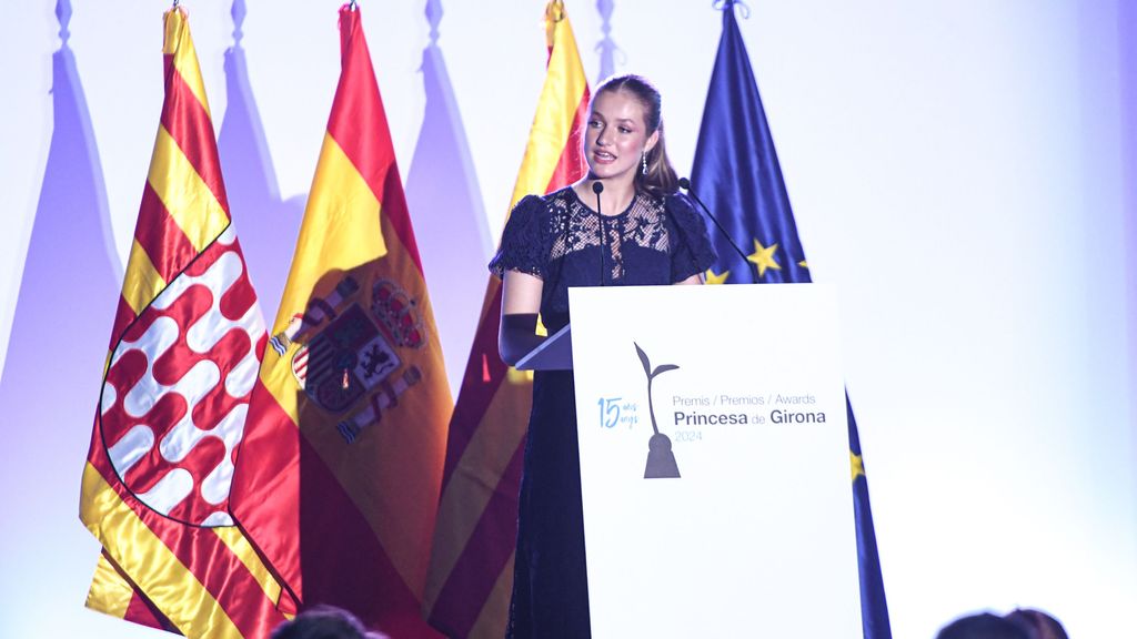 La princesa Leonor durante su discurso.