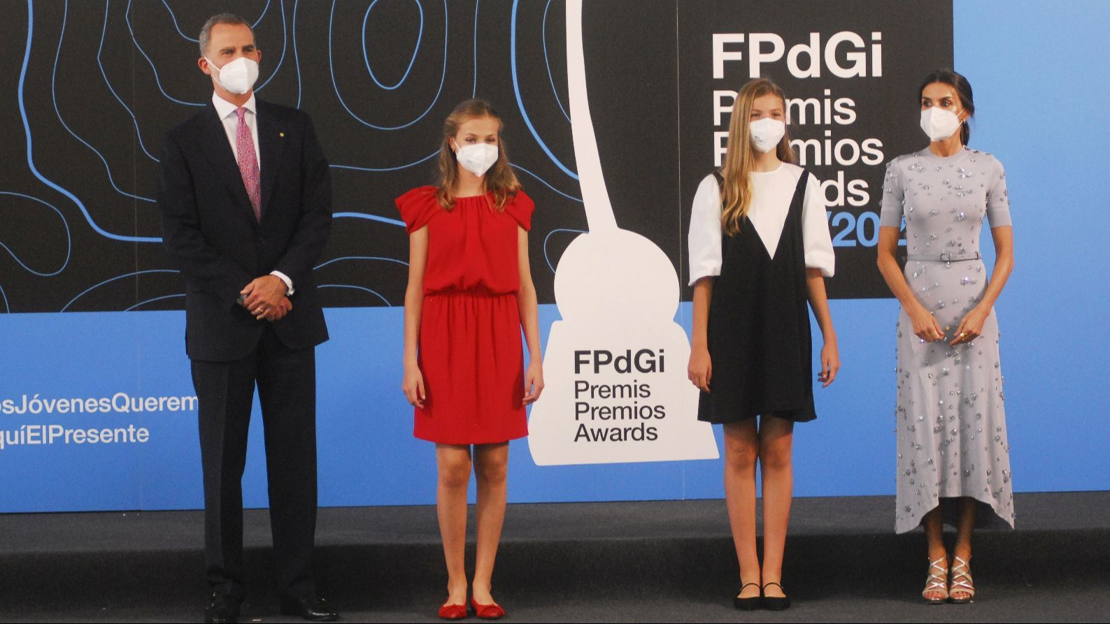 La princesa Leonor y la infanta Sofía en los Premios Princesa de Girona 2020 y 2021