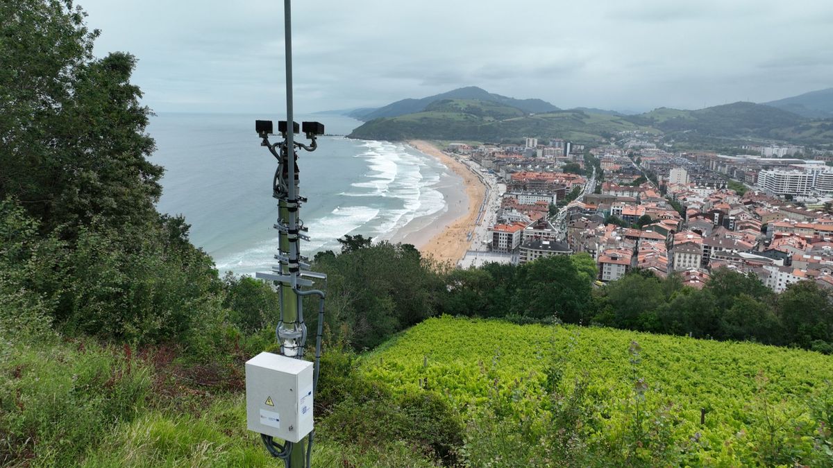 Sistema de KOSTASystem instalado en la localidad costera de Zarautz (Guipúzcoa)