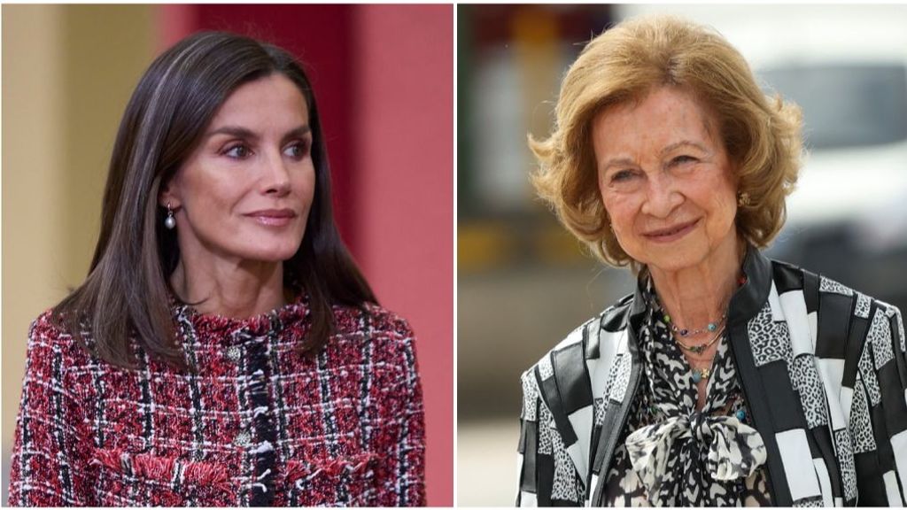 La reina Letizia y la emérita Sofía en un fotomontaje de la web de Informativos Telecinco.