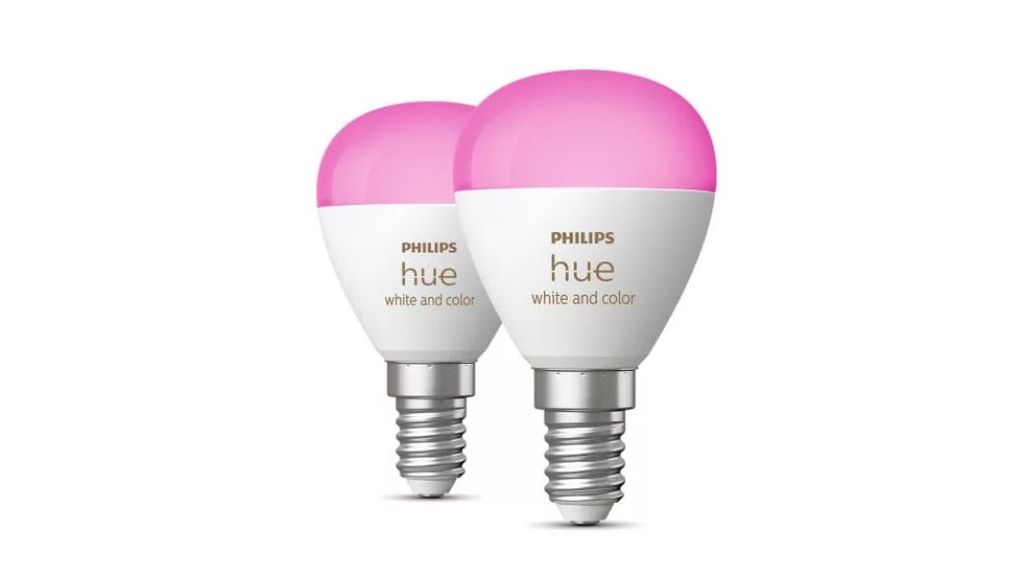 Pack de 2 bombillas inteligentes esféricas E14 de Philips