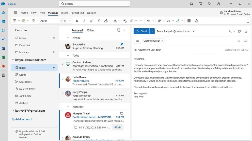 Cuenta de correo electrónico de Microsoft Outlook