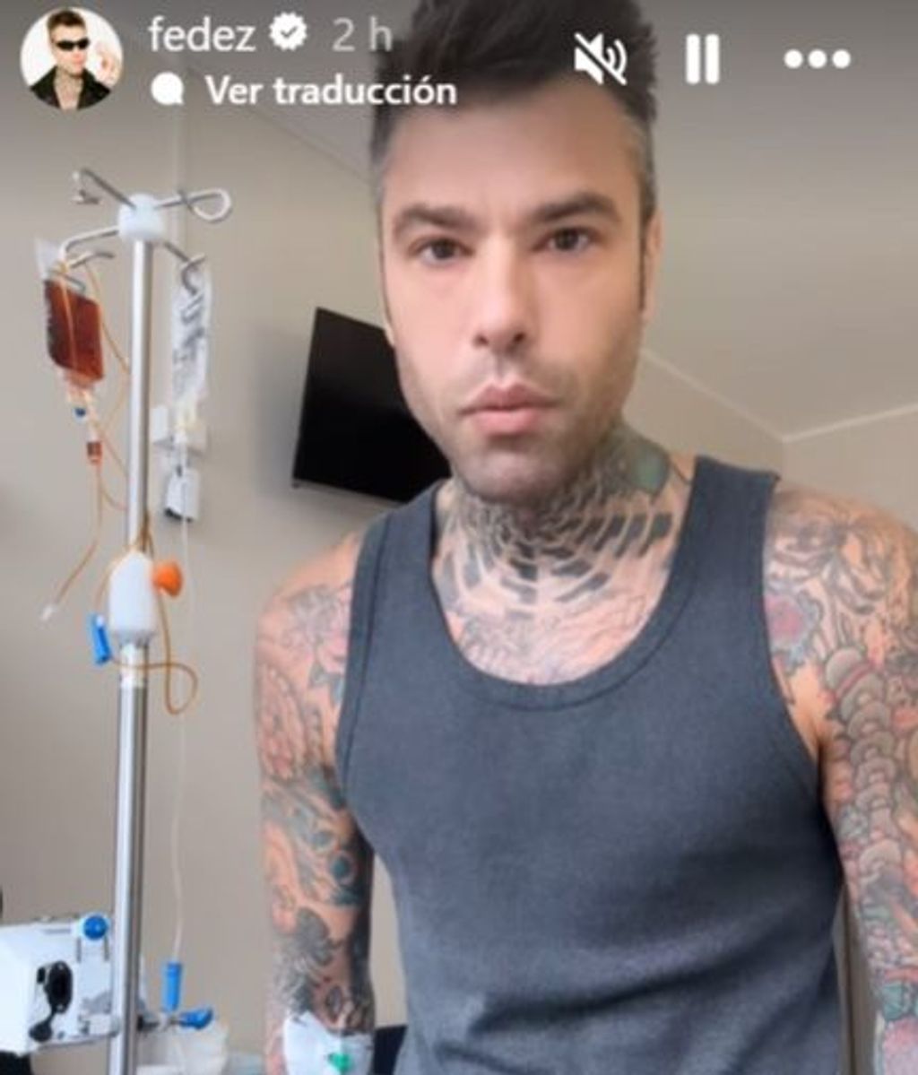 Fedez este 12 de julio desde el hospital.